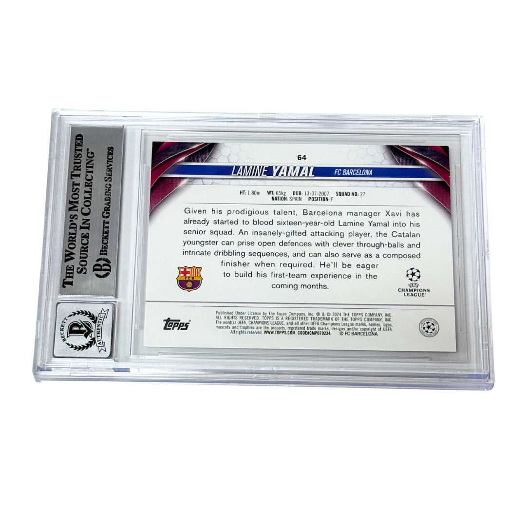 Lamine Yamal Signed 2023-24 Topps UCC Rookie Card – BGS Autograph 10